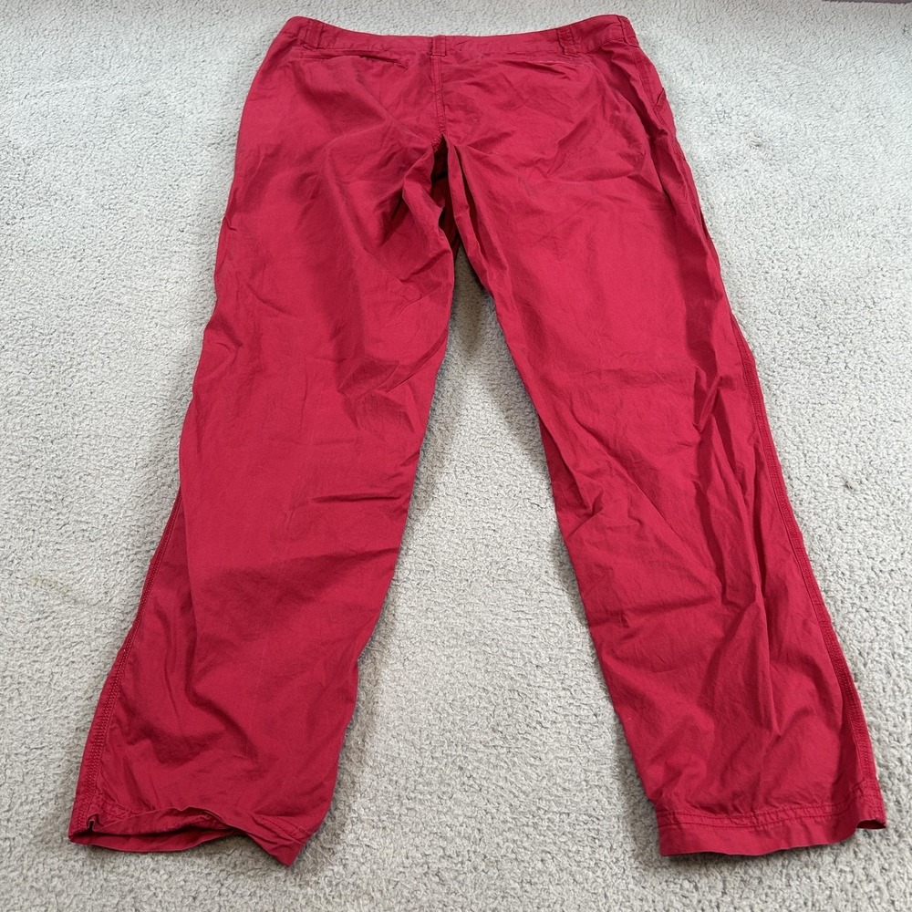 Lauren Ralph Lauren Pants Womens 12 Red Straight Leg Casual 100% Cotton Pockets - Picture 2 of 15